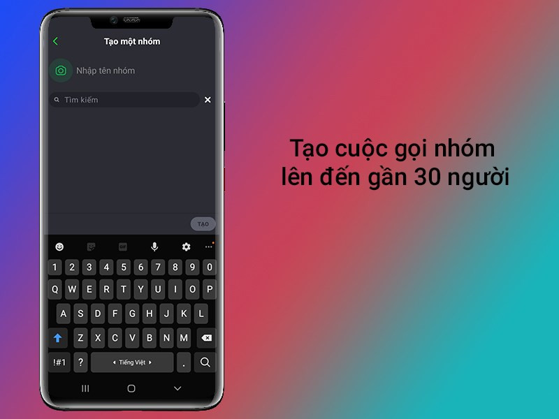 Tạo cuộc gọi nhóm lên đến gần 30 người