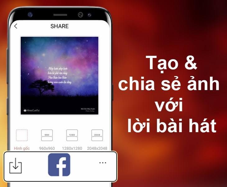 Tạo status với lời bài hát