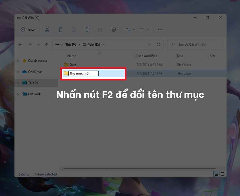 Tạo thư mục mới trên Windows