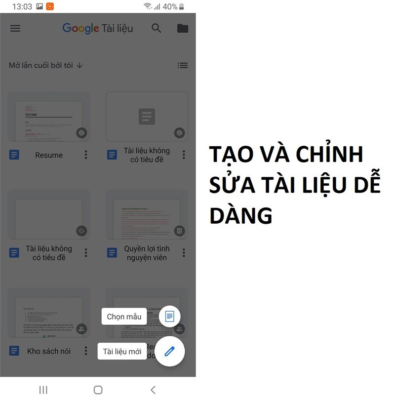 Tạo và chỉnh sửa tài liệu online mọi lúc, mọi nơi