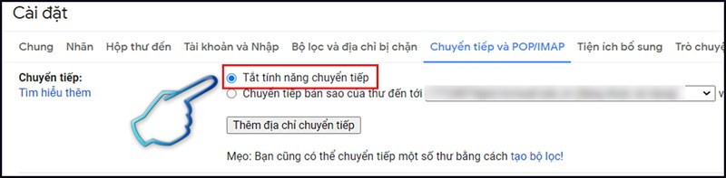 Tắt chuyển tiếp