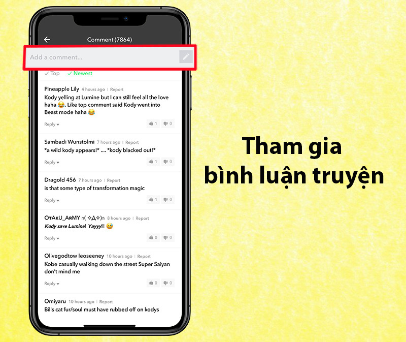 Tham gia đánh giá truyện, bình luận truyện