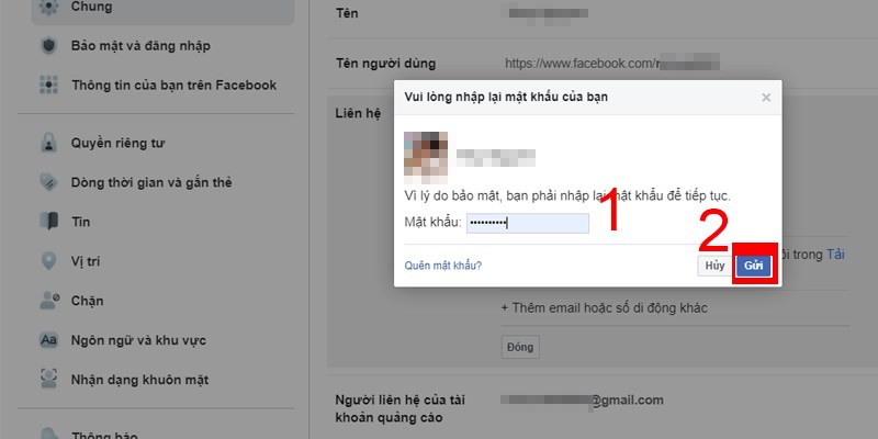 Thay Đổi Email Chính