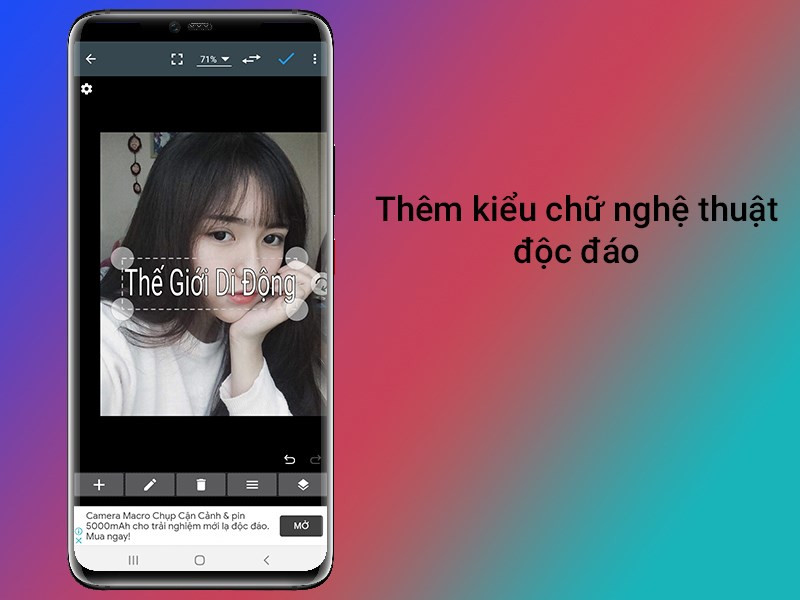 Thêm chữ nghệ thuật vào ảnh