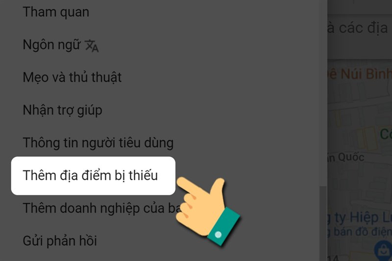 Thêm địa điểm bị thiếu