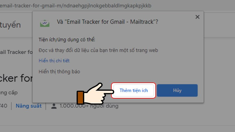 Thêm Mailtrack vào Chrome