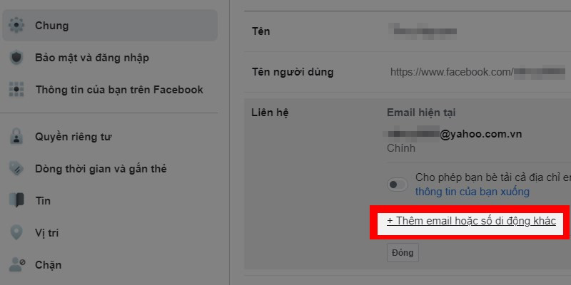 Thêm tài khoản email