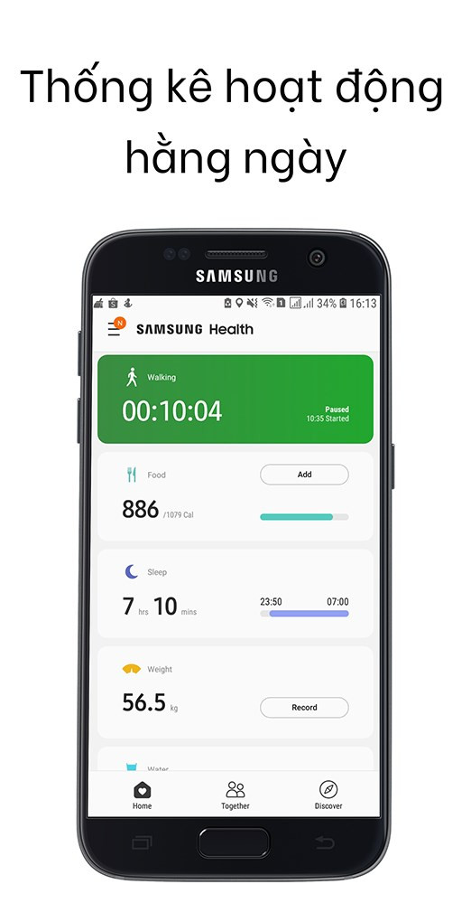 Theo dõi các chỉ số sức khỏe với Samsung Health