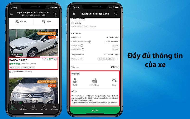Thông tin chi tiết về xe trên MIOTO