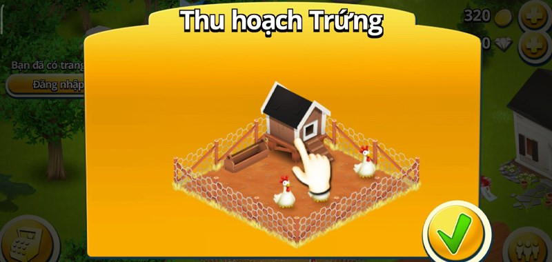 Thu hoạch trứng trong Hay Day