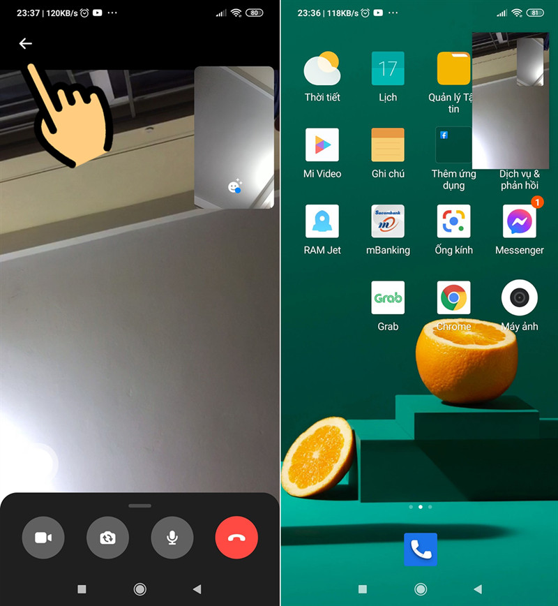 Thu nhỏ video call Messenger trên Android