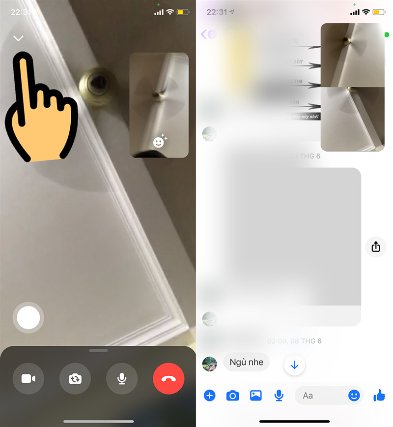 Thu nhỏ video call Messenger trên iOS