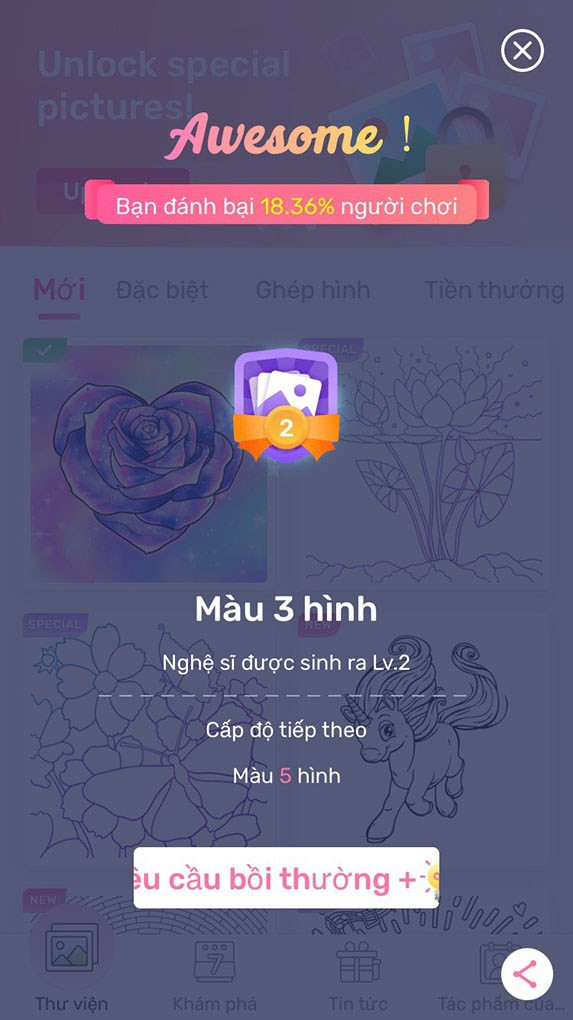 Thử thách tô màu mới