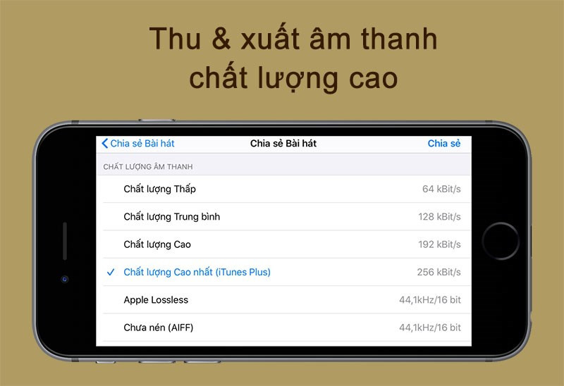 Thu và xuất âm thanh chất lượng cao trên ứng dụng GarageBand