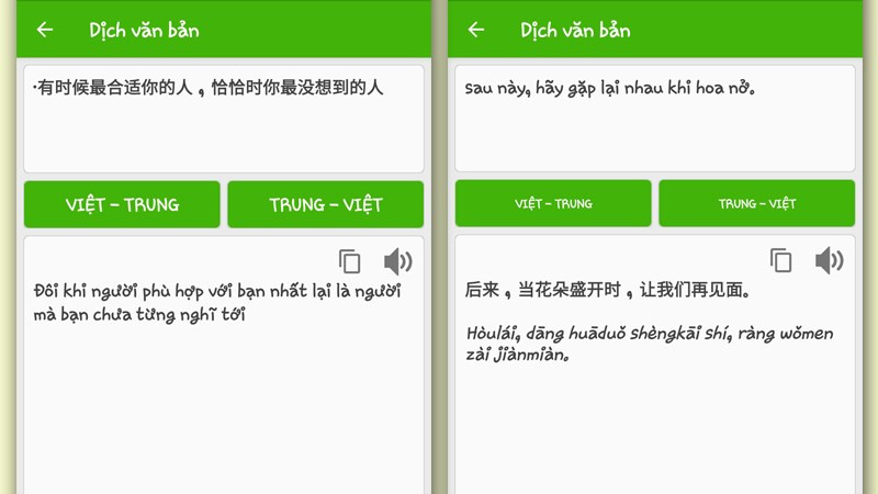 tiếng Trung sang Việt v&agrave; ngược lại