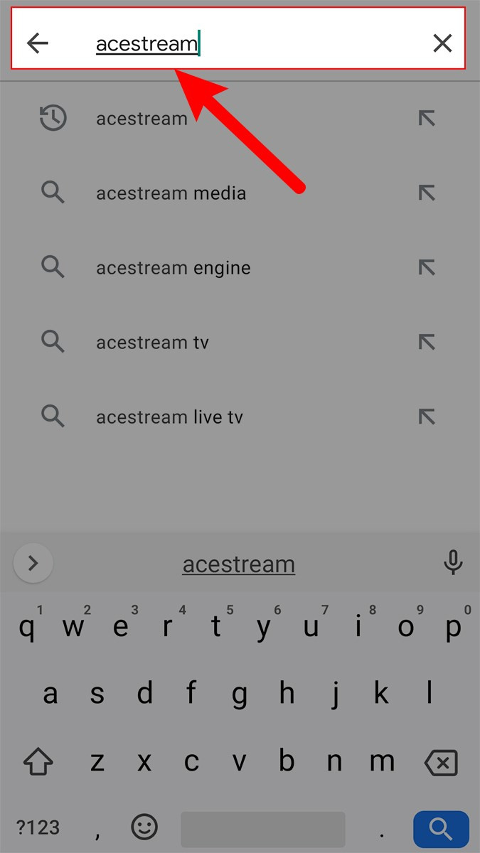 Tìm kiếm AceStream trên CH Play