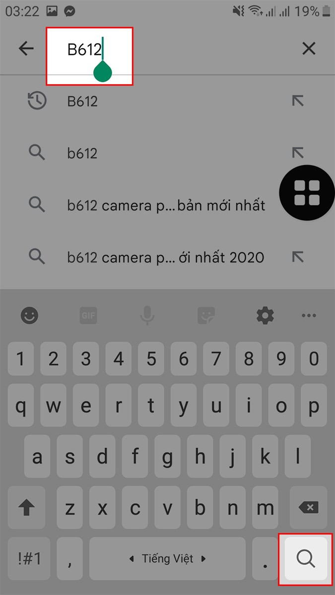 Tìm kiếm B612 trên CH Play