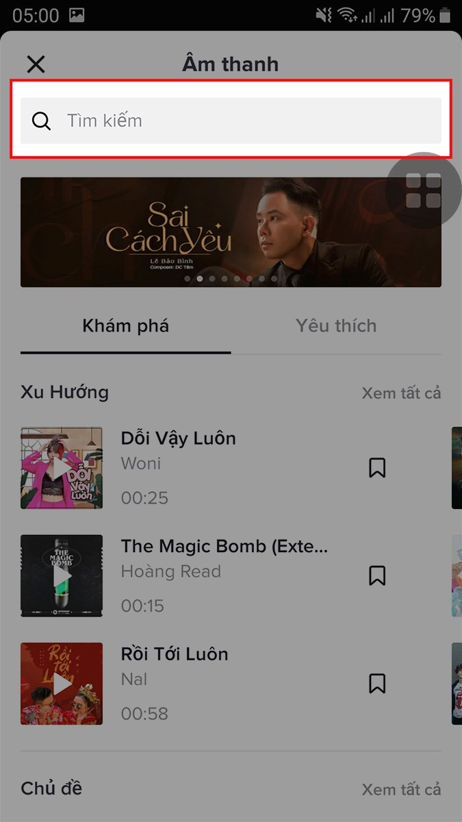 Tìm kiếm nhạc