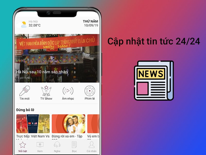 Tin tức trên VTC NOW