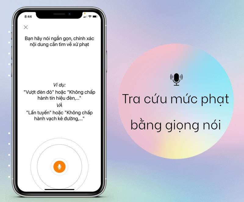 Tra cứu mức phạt bằng giọng nói