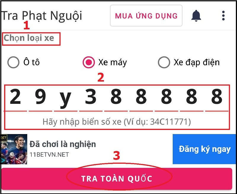 Tra cứu phạt nguội