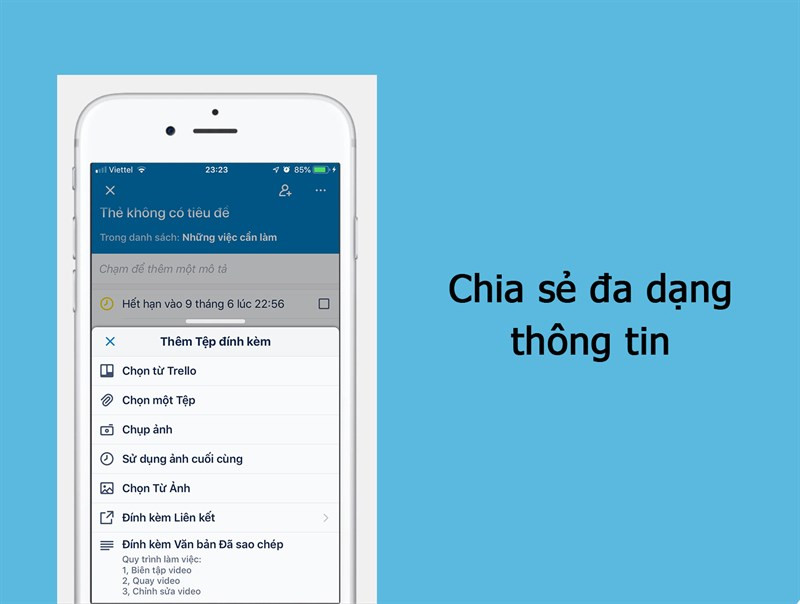 Trực tiếp chia sẻ các tệp, hình ảnh, web