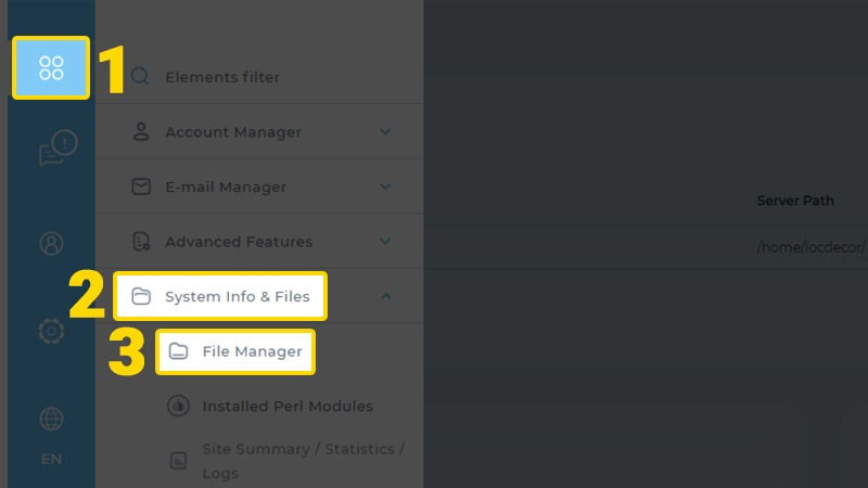 Truy cập File Manager trong CPanel