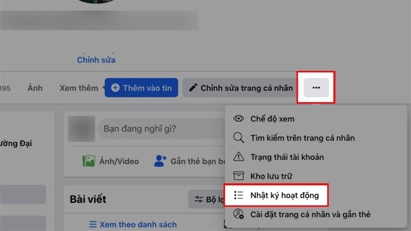 Truy cập Nhật ký hoạt động trên máy tính