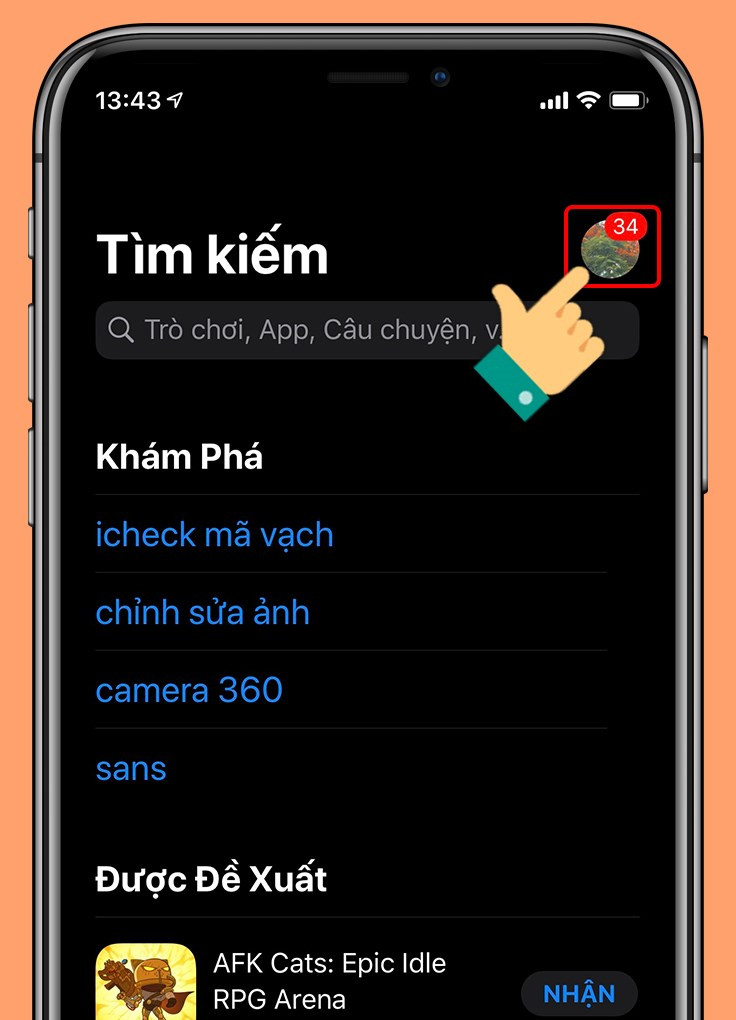 Truy cập thông tin tài khoản trên App Store