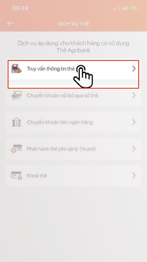 Truy vấn thông tin thẻ