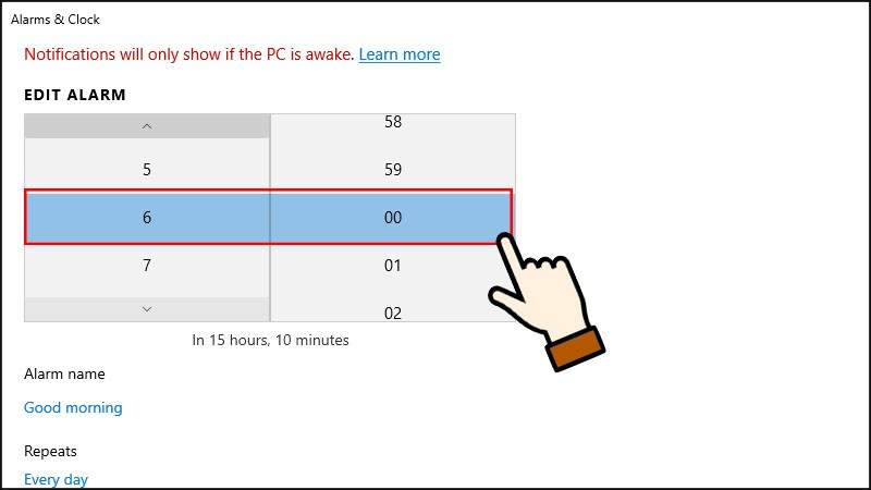 Tùy chỉnh báo thức