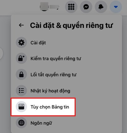 Tùy chọn Bảng tin