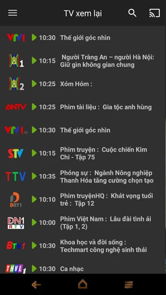 TV xem lại: Xem lại c&aacute;c phim truyền h&igrave;nh đ&atilde; ph&aacute;t trong v&ograve;ng 24h