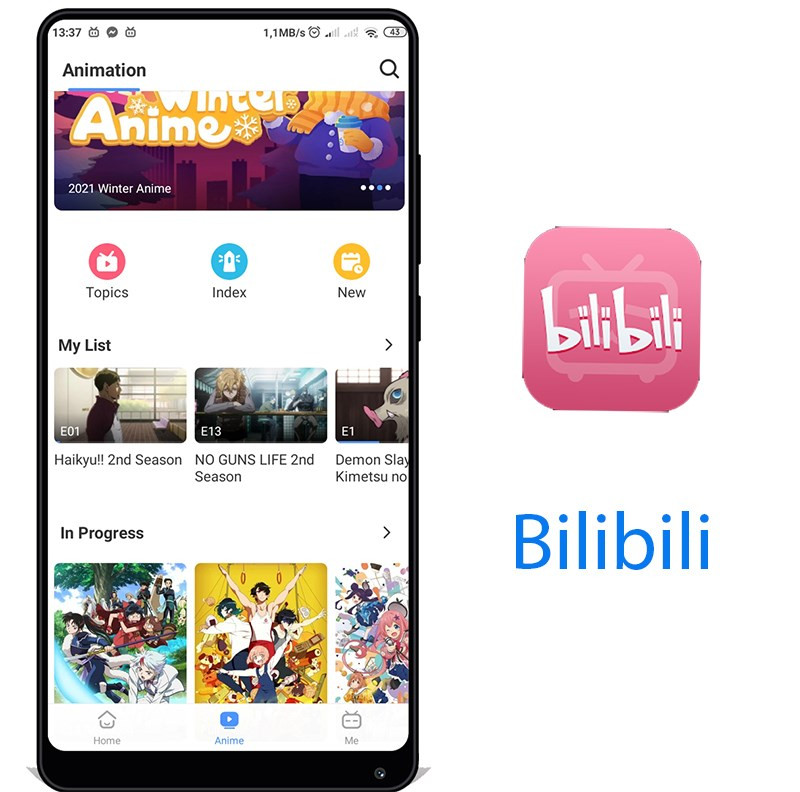 Ứng dụng Bilibili - Xem anime, hoạt hình hay