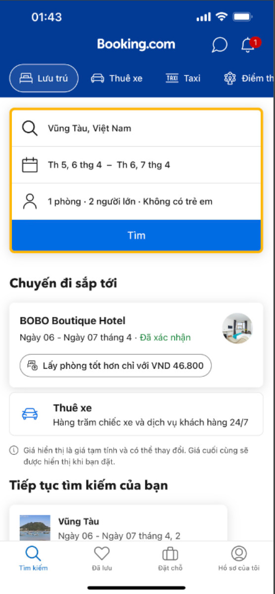 Ứng dụng Booking.com