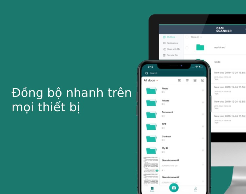  Ứng dụng CamScanner đồng bộ ho&aacute; tr&ecirc;n c&aacute;c nền tảng