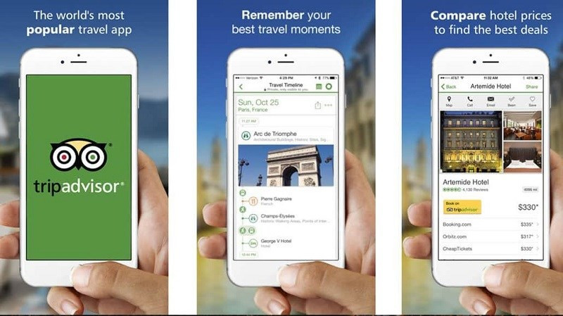 Ứng dụng đặt phòng TripAdvisor 