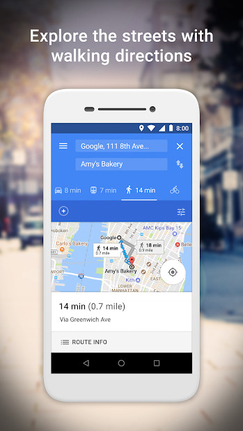 Ứng dụng Google Maps Go hiển thị chỉ đường