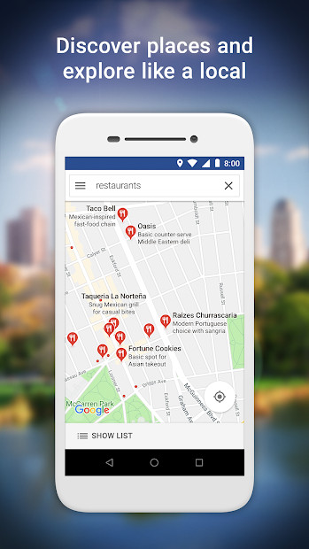 Ứng dụng Google Maps Go hiển thị giao diện chia sẻ vị trí