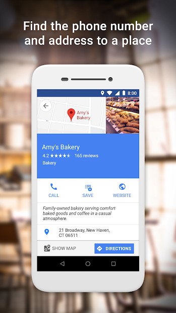 Ứng dụng Google Maps Go hiển thị giao diện menu