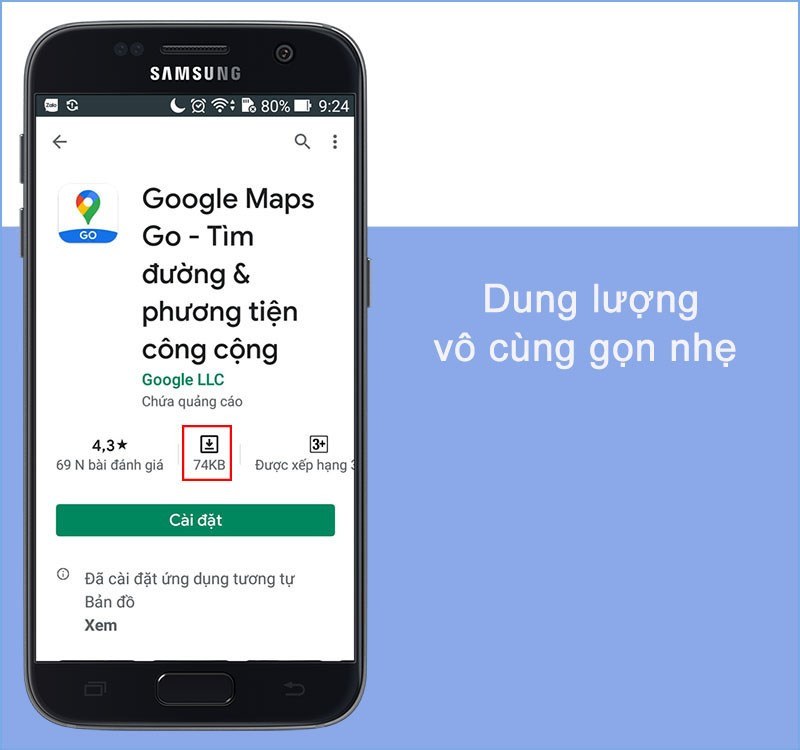 ứng dụng Google Maps Go với dung lượng siêu nhẹ cho máy cấu hình thấp