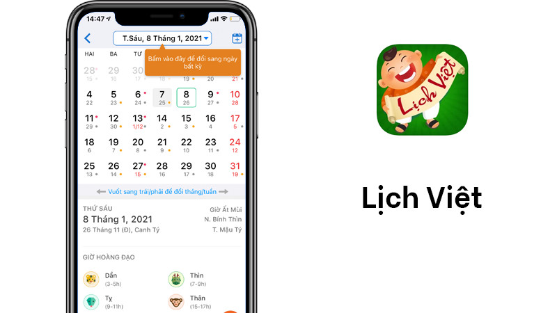 Ứng dụng Lịch Việt