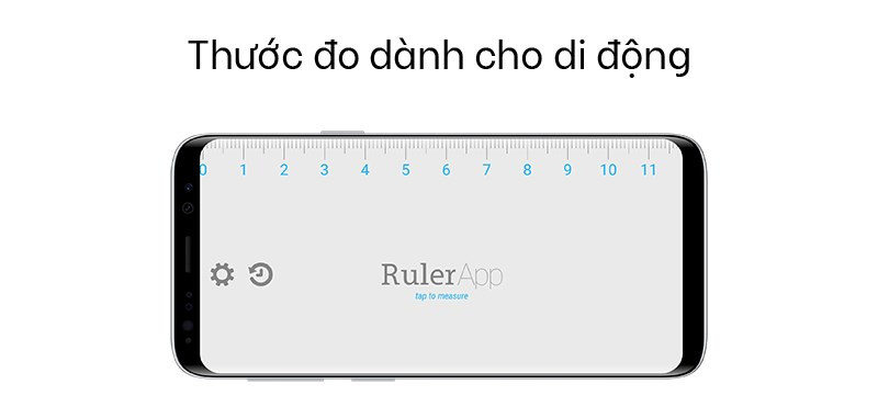 Ứng dụng Ruler App trên điện thoại