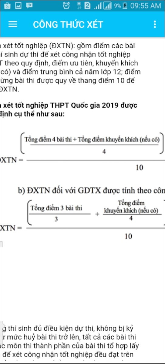 Ứng dụng Tính điểm THPT 2020