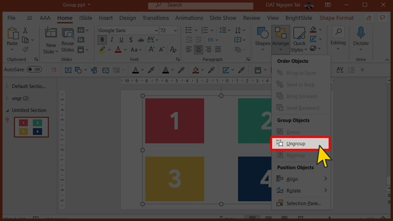 Hướng Dẫn Group và Ungroup trong PowerPoint: Tạo Slide Chuyên Nghiệp Hơn