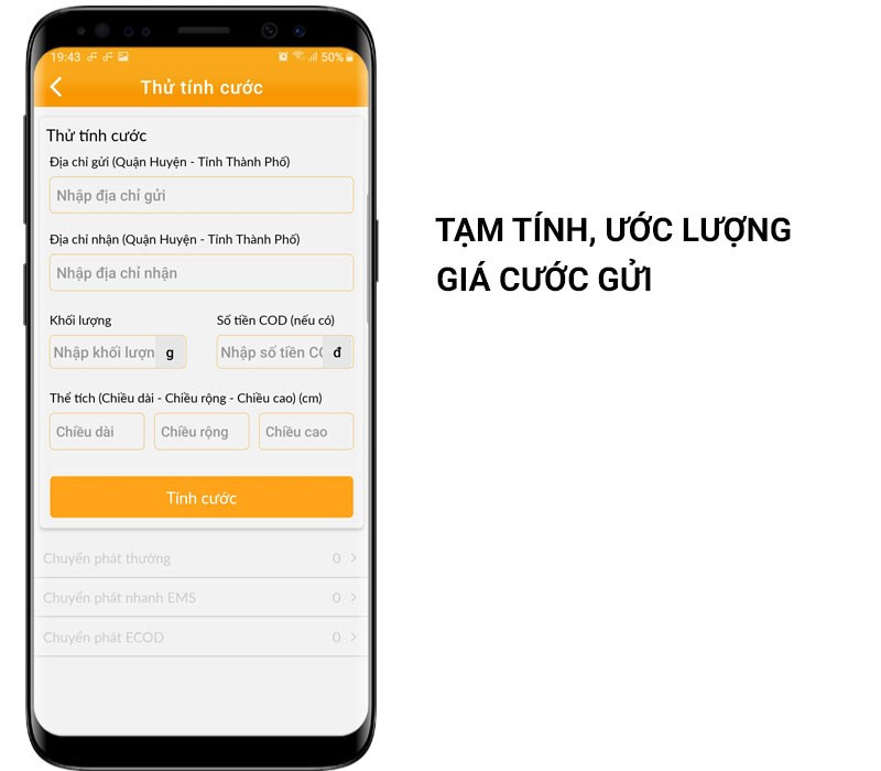 Ước tính giá cước