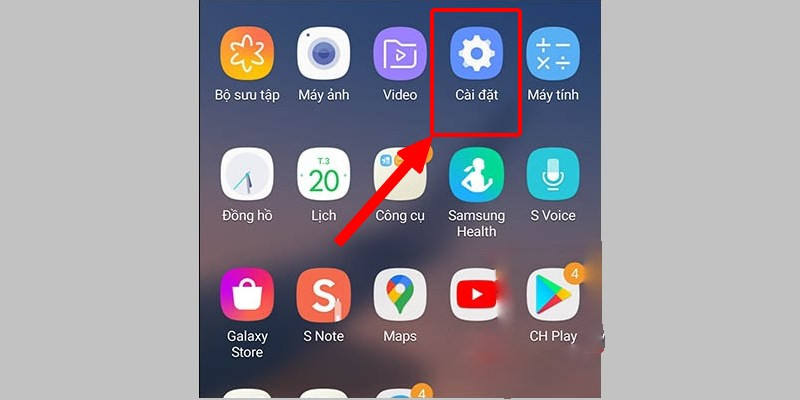 Vào Cài đặt trên điện thoại
