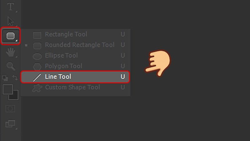 Vẽ mũi tên bằng Line Tool trong Photoshop