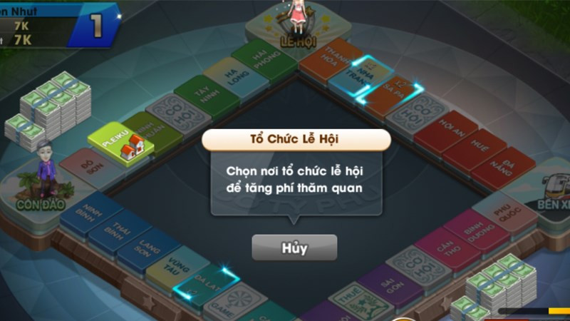 Vị tr&iacute; Lễ hội trong Cờ tỷ ph&uacute; ZingPlay