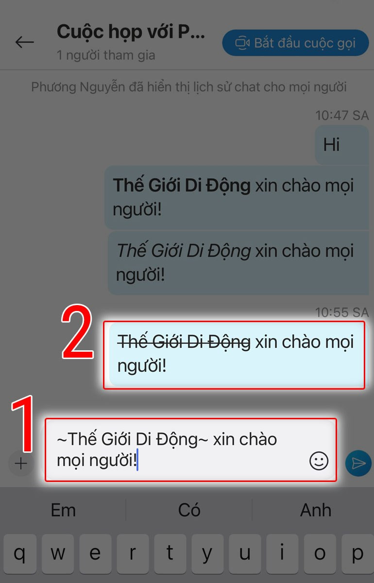 Viết chữ gạch ngang